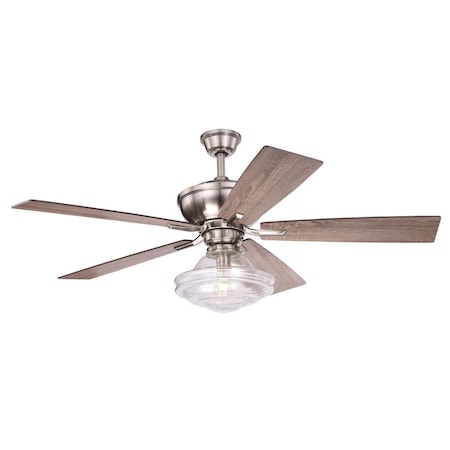 Perfecttwinkle 52 in. Huntley Ceiling Fan in Satin Nickel PE3257398
